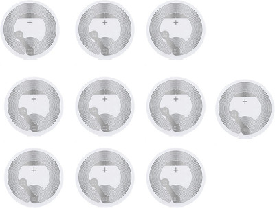 linqs NTAG213 Rewritable NFC Tag Sticker | 144 Bytes Memory | For All NFC Devices (Set of 10 ) NFC Paper Label(White)
