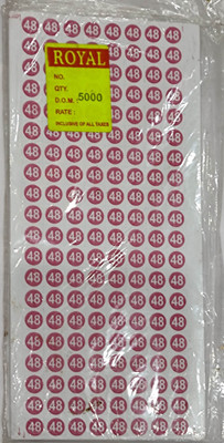 ROYAL STIC No. 48 Self Adhesive Paper Label(White)