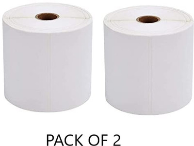 SECQURA 3in x 5in, 400 Labels in 1 Roll | Pack of 2| Type - Direct Thermal (DT)Label self adhesive Paper Label(White)