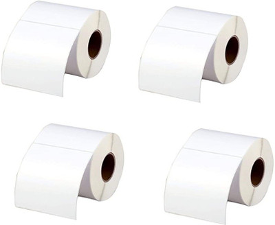 Solitaire 100x100 Direct Thermal Shipping Label Rolls, Stickers for Ecommerce Shipment Self Paper Label(White)