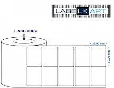 labelkart Hot Melt Adhesive (Permanent) Paper Label(White)