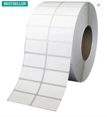 True-Ally Direct Thermal Label Paper Roll Barcode Sticker 1 x 2 inches, 25mm x 50mm-2 Ups With Strong Adhesive Paper Label (2000 Pcs Sticker in 1 Roll) Paper Label(White)