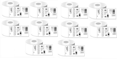 SPM New standard shipping labels Paper Label White [ Pack of 10 ] Self Paper Label(White)