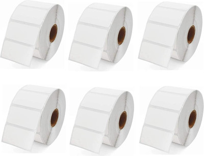 True-Ally Designed for Small Thermal Printers -(6 Rolls Per Pack (2400 Labels)) Paper Label(White)