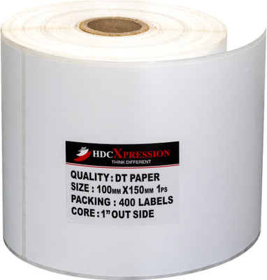 HDCXPRESSION Direct Thermal (DT) Barcode Label - 6 x 4 inches (150mm x 100mm )- 400 Paper Label(SELF ADHESIVE)
