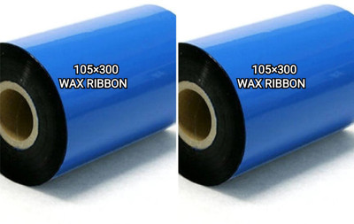 ROYAL STIC 105×300 Wax Ribbon Non Adhesive Paper Label(Black)