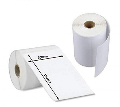zofia 3*5inch Watermark Direct Stickers 400 Labels per roll (No Need Of Ribbon) Self Permanent Adhesive Paper Label(White)