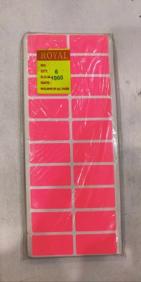 ROYAL STIC No. 6 Self Adhesive Paper Label(Pink, Lemon Yellow, Orange, Green)