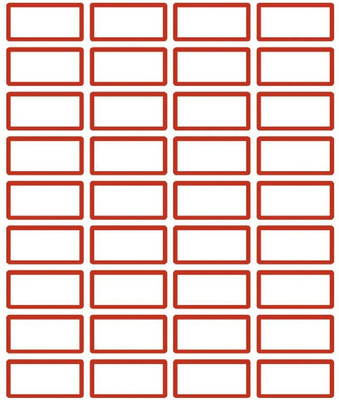 ShopTalk pack of 1000 sticker Plain Sticker (1inch) pack Of 1000 Self Adhesive Paper Label (Red) Paper Label(Red)