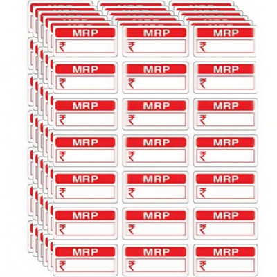 Shri R K MRP Self Adhesive 800 Stickers Self Adhesive Paper Label(Red)