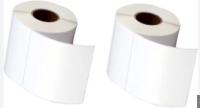 Solitaire 75x75 Direct Thermal Label,1 Roll Of 500 Pcs,Pack Of 2 Rolls,Total 1000 Label Self Paper Label(White)