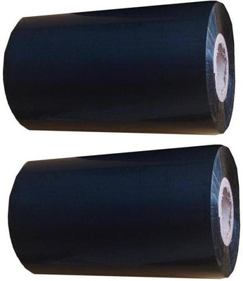 youtech 105 mm X 300 Meters, (4.13inchX300meters) Thermal Transfer Barcode Ribbon (WAX), Set of 2 Ribbon Non-adhesive Paper Label(Black)