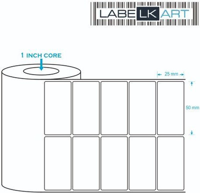 labelkart High-Strength Hot Melt Adhesive (Permanent) Paper Label(White)
