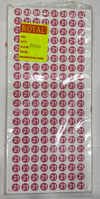 ROYAL STIC Self Adhesive Paper Label(red,white)