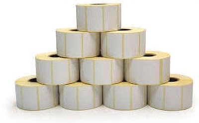 labelkart Hot Melt Adhesive (Permanent) Paper Label(White)
