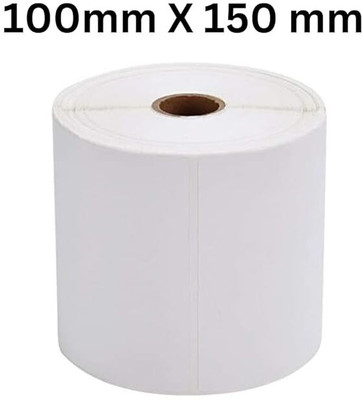 prezotech Barcode Labels DT Roll - 100mm X 150 mm, Amazon & Flipkart Labels Guming Paper Label(White)