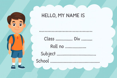 SMEEPS School Boy Label Sticker Sticker Paper Label(Multicolor)