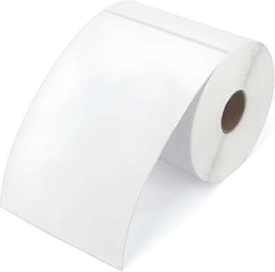 Eduway 100x150 mm Direct Thermal Label Roll Sticker| 400 Labels Sticker per Roll | 1 Pc Self-adhesive Paper Label(White)