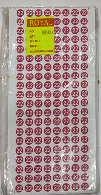 ROYAL STIC Self Adhesive Paper Label(red,white)