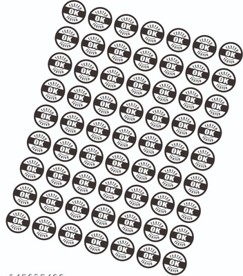 Stikor OK Tested Stickers Self Adhesive Paper Label (Black) 500 pices Self Adhesive Paper Label(Black)