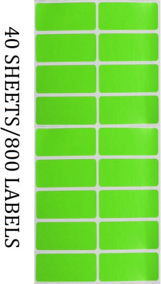 CLAPPERZZ SELF-ADHESIVE Sticker PAPER LABELS, Rectangles (Green) Self-adhesive Paper Label(Green)