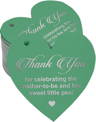 Inkdotpot Thank You for Celebrating The Mother to Be Baby Shower Paper Tags 100 Pcs No Paper Label(Green)