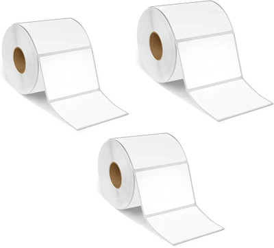 ATPOS 75x50mm 3x2 Inch Direct Thermal Barcode Label Roll 500 Labels Per Roll Self Adhesive Paper Label(Black)