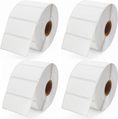 ATPOS 38x25mm 1.5x1 Direct Thermal MRP Barcode Label Sticker 2000 Labels Per Roll Self Adhesive Paper Label(White)