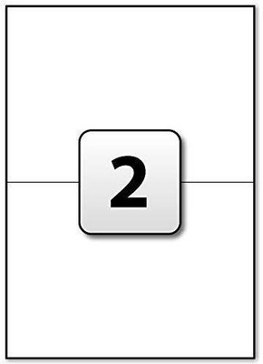 sehgal A4 Labels for Laser, Inkjet & Copiers (2 Label Sheet)(Pack of 40 Sheets) Self Adhesive Paper Label(White)