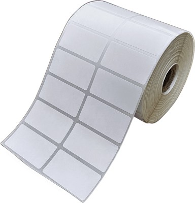 ATPOS 50*25mm / 2*1 Inch Direct Thermal Barcode Roll Sticker 2UP 4000Labels Per Roll Hot Melt Adhesive Paper Label(White)