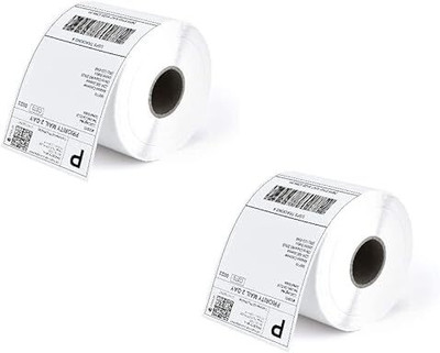 Seeka DirectThermal BarcodeLabel 4x6Inch(100X150mm)1Up,400LabelperRoll(PackOf 2Rolls) Self Adhesive Paper Label(White)