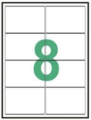 DESMAT A4 sheet 8 label and sticker Self-adhesive Paper Label(White)