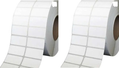 Solitaire NT 38x25, 2UP, Pack Of 2,1 roll of 4000 labels,Total 8000 Labels,For Silver Self Paper Label(White)