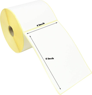 Ashishlabels Thermal printer label roll (4x6 inch), Direct Thermal Labels Self adhesive Paper Label(White)