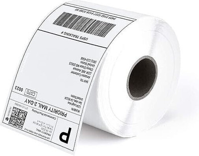 shubh bela Shipping Label for Address Stickers and Ecommerce Shipment 4X6 Inch DT Roll Self Paper Label(White)