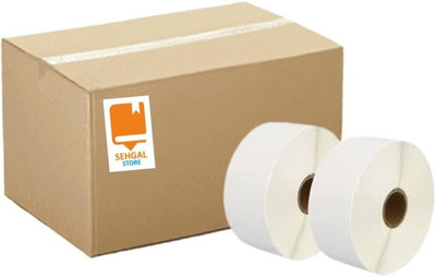SEHGAL STORE 38x25 Direct Thermal Barcode Label Sticker 1000 Labels Per Roll 1UPs Self Adhesive Paper Label(White)