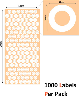 SMARTSON Smart Hole Guard Sticker for Punched Papers White Colors may vary Self-Adhesive Paper Label(White)