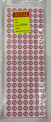 ROYAL STIC Self Adhesive Paper Label(red,white)