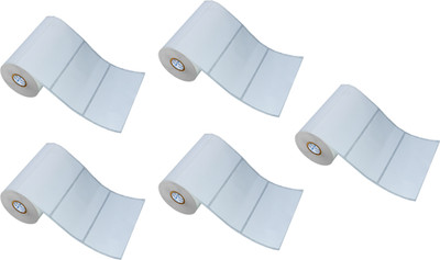 VCR 500 Labels Per Roll - Pack of 5 Rolls for Printing Shipping or Barcoding Label Self-adhesive Paper Label(White)