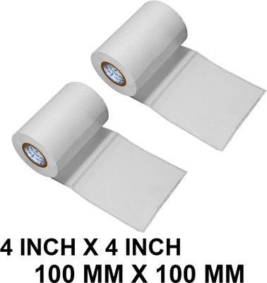 VCR Pack of 2 Rolls for Printing Shipping or Barcoding Labels Paper Label(White)