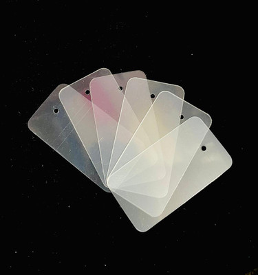 LHM Plastic Transparent Tag Card for Displaying Rate(3.5cm*6.5cm)(Pack of 1000cards) Non-Adhesive Paper Label(Transparent)