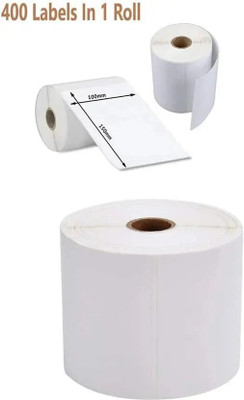 Cemya 100×150 mm Self Adhesive Thermal Sticker Labels – 400 Pieces per Roll (Pack of 2 Thermal sticker Paper Label(White)