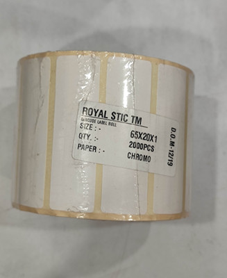 ROYAL STIC Barcode Labels Self Adhesive Paper Label(White)