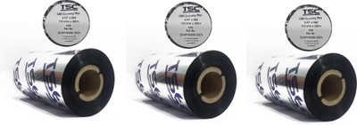 TSC TSC Thermal Transfer Wax Ribbon 110x300 Mtr,Pack Of 3 Thermal Transfer Paper Label(Black)