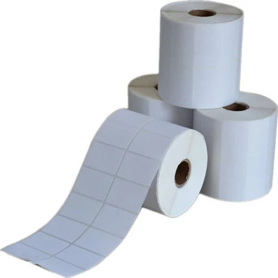 labelkart Hot Melt Adhesive (Permanent) Paper Label(White)