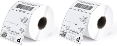 COTTOSHINE 3x5 label roll with 400 labels With Strong Adhesive Paper Label(White)