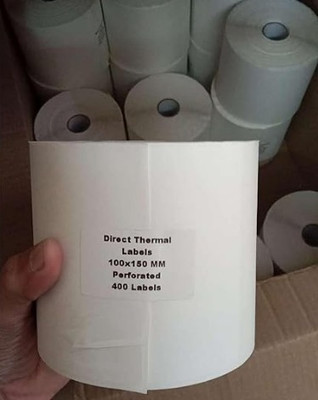 GOENKA Goenka Shipping Labels 4*6 inch,400 labels per roll,pack of 1 Permanent Adhesive Paper Label(White)