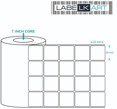 labelkart Hot Melt Adhesive (Permanent) Paper Label(White)
