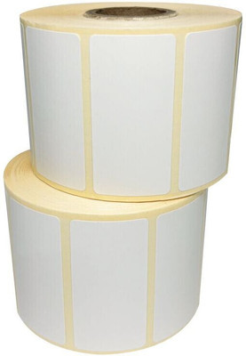 GleampackPvtLtd DT 2x1 inch, 50x25mm Direct Thermal Barcode Label, 2 Roll x 1000Pc's SELF ADHESIVE STICKER Paper Label(White)