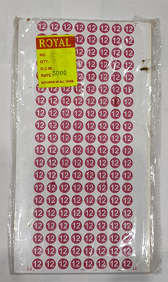 ROYAL STIC Self Adhesive Paper Label(red,white)